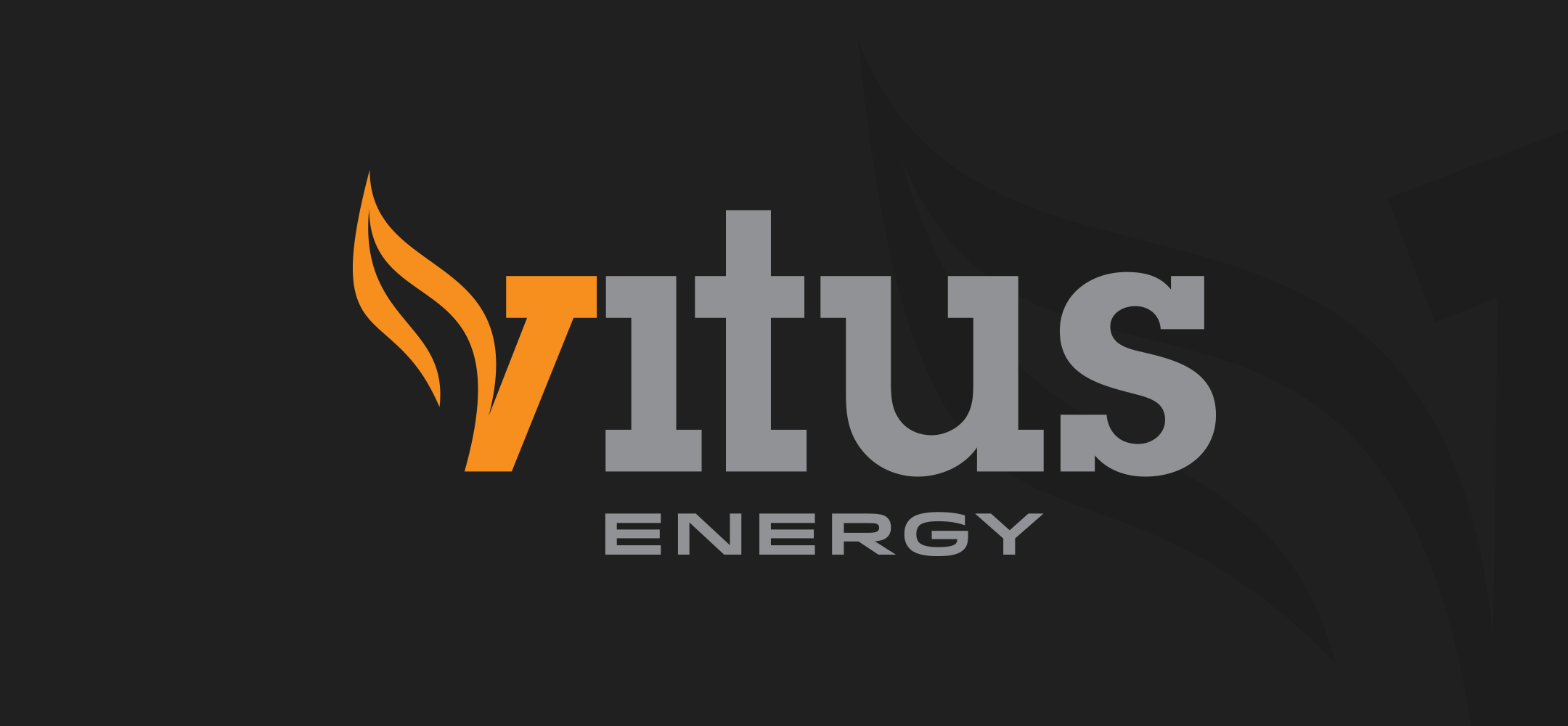 Vitus energy logo on black background. 